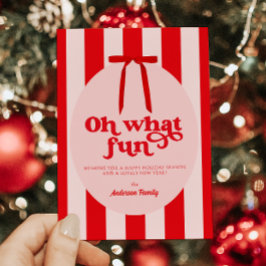 Cartão De Festividades Que Retrô Rosa Vermelho Divertido