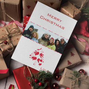 Cartão De Festividades Que Salvador Feliz Natal & Foto da Sua Família