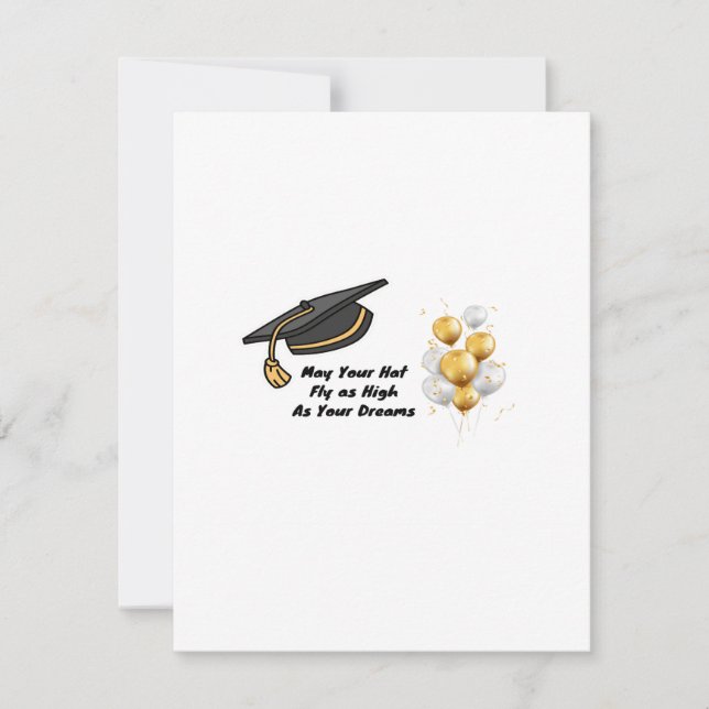 Cartão De Festividades Que Seu Chapéu Voe Tão Alto Quanto Seus Sonhos (Frente)