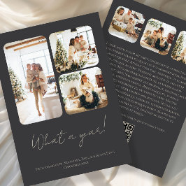 Cartão De Festividades Que um Ano 6 Foto Texto QR Code Personalizado