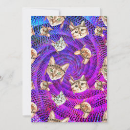 Cartão De Festividades Quebecois Birthday Hippie cabeças psicodélicas