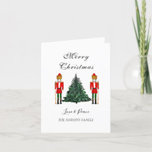 Cartão De Festividades Quebra-Cama Aquarela Feliz Natal Festivo