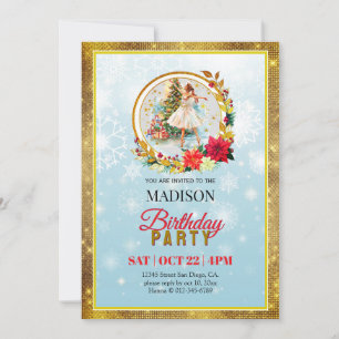 Cartão De Festividades Quebra-Nozes Natal Bailarina Aniversário