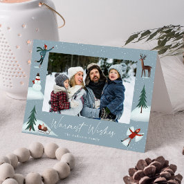 Cartão De Festividades Queda Snow Whimsical 2 Foto