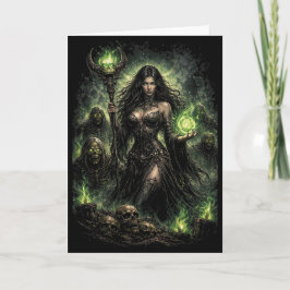 Cartão De Festividades Queen of the Green Flame