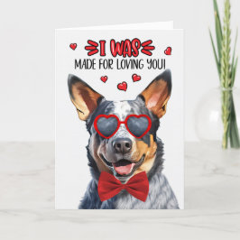 Cartão De Festividades Queensland Heeler Dog Te Amando Namorados