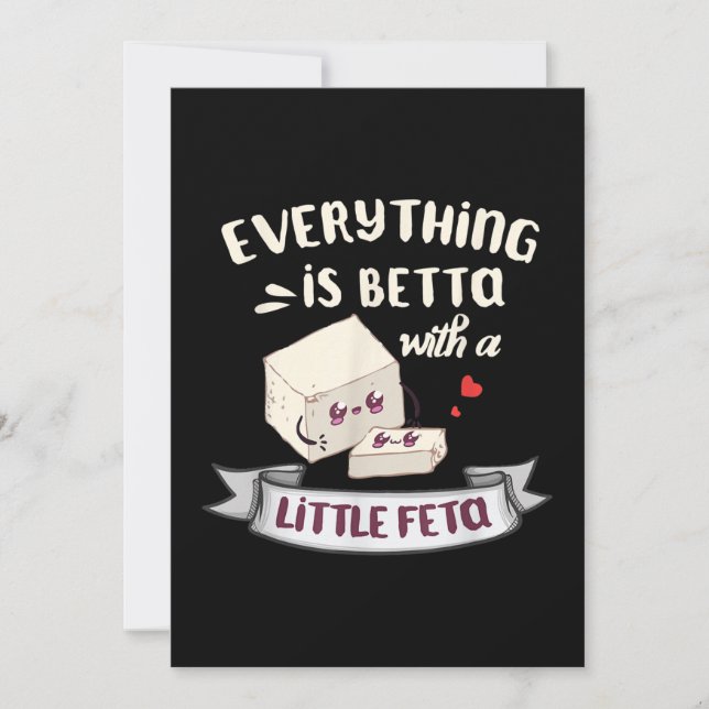 Cartão De Festividades Queijo Da Grécia -  Feta Enthusiasts (Frente)