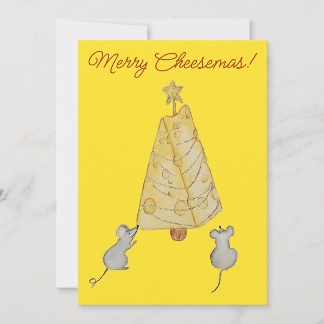 Cartão De Festividades Queijo de Natal (Frente)