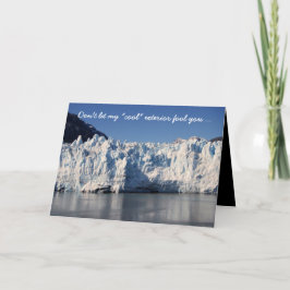 Cartão De Festividades Queimando com geleira de amor e placa de vulcão