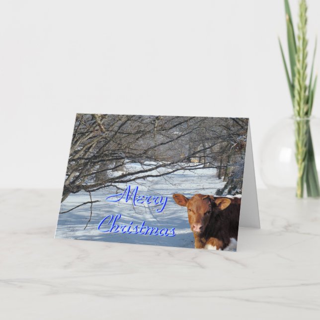 Cartão De Festividades QuellaSnowyChristmas-personalize (Frente)