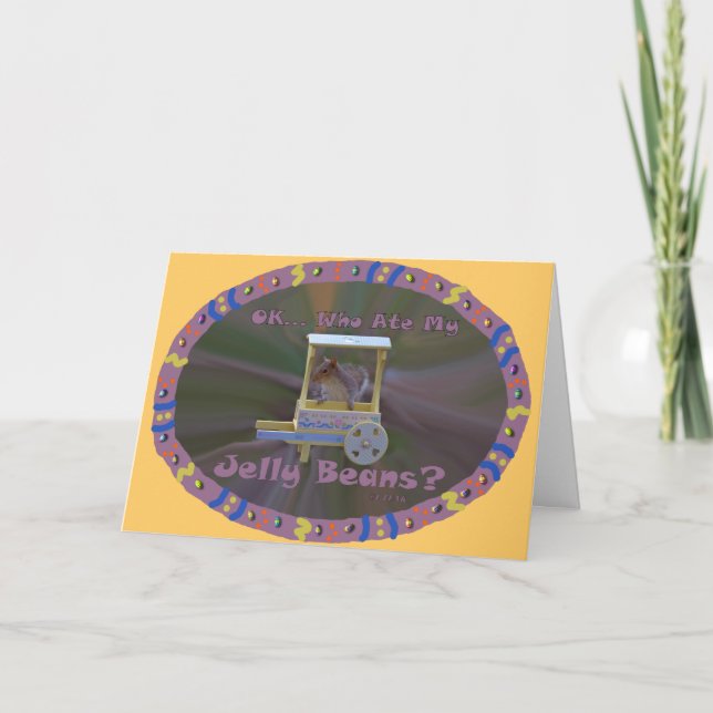 Cartão De Festividades Quem comeu meus feijões de geléia? (Frente)