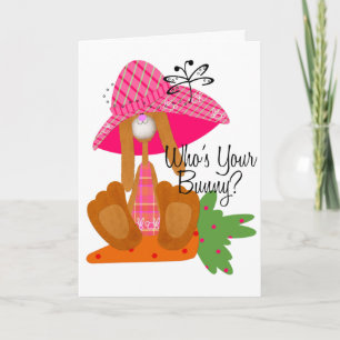 Cartão De Festividades Quem é o seu coelho?