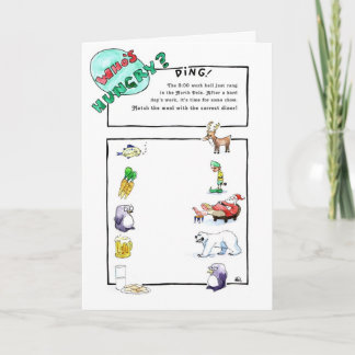 Cartão De Festividades Quem está com fome (o jogo de harmonização do