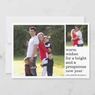 Cartão De Festividades Quente deseja uma foto de Feliz ano novo brilhante
