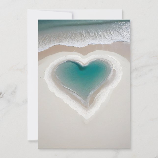 Cartão De Festividades Quente e Convidando Coração (Frente)