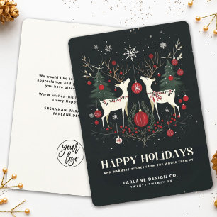 Cartão De Festividades Quente e quente negócio de Natal escandinavo