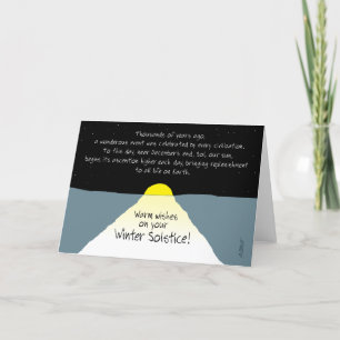 Cartão De Festividades Quentes desejos no seu solstício de inverno!