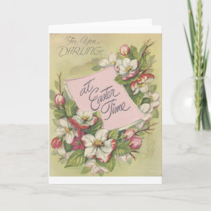 Cartão De Festividades Querido de Páscoa Vintage "Mario"