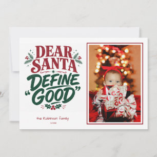 Cartão De Festividades Querido Papai Noel Defina Boas Fotos Engraçadas De