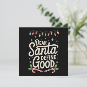 Cartão De Festividades Querido Papai Noel Defina Bom Natal Família Corres