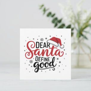 Cartão De Festividades Querido Papai Noel Defina Bom Natal Família Xmas C