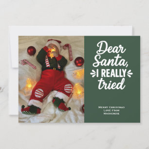 Cartão De Festividades Querido Papai Noel Eu Realmente Tentei Natal