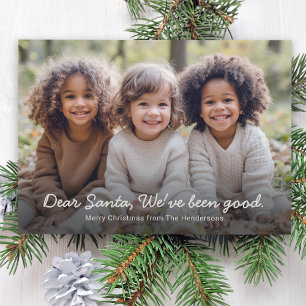 Cartão De Festividades Querido Papai Noel Nós Nos Portamos Bem Foto da Fa