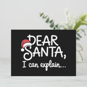Cartão De Festividades Querido Papai Noel Posso Explicar Festa de Natal E