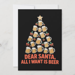 Cartão De Festividades Querido Papai Noel Tudo Que Eu Quero É Árvore De C