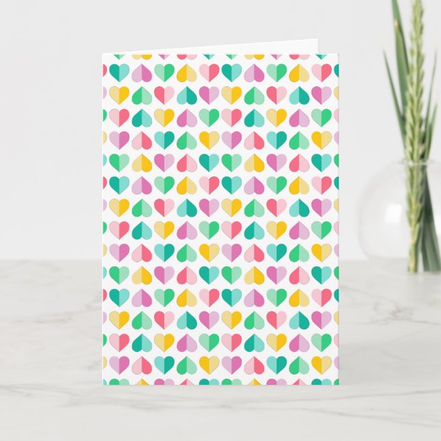 Cartão De Festividades Queridos em multi Pastels (Frente)