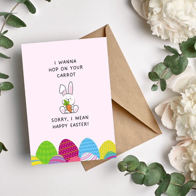 Cartão De Festividades Quero Salto no seu Felz pascoa Engraçado (Criador carregado)