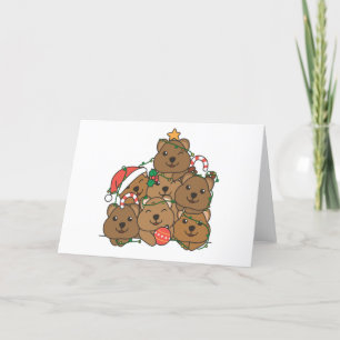 Cartão De Festividades Quokka Árvore de Natal Engraçado Holanda de Natal