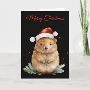 Cartão De Festividades Quokka de Natal 
