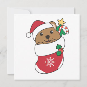 Cartão De Festividades Quokka Natal Snow Animais de inverno Quokkas Holid
