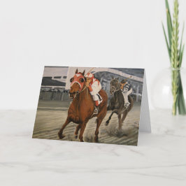 Cartão De Festividades Race Horse é o Culto Ganhador