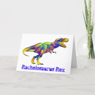 Cartão De Festividades Rachel osaurus Piada Correndo T Rex Arte de Dinoss