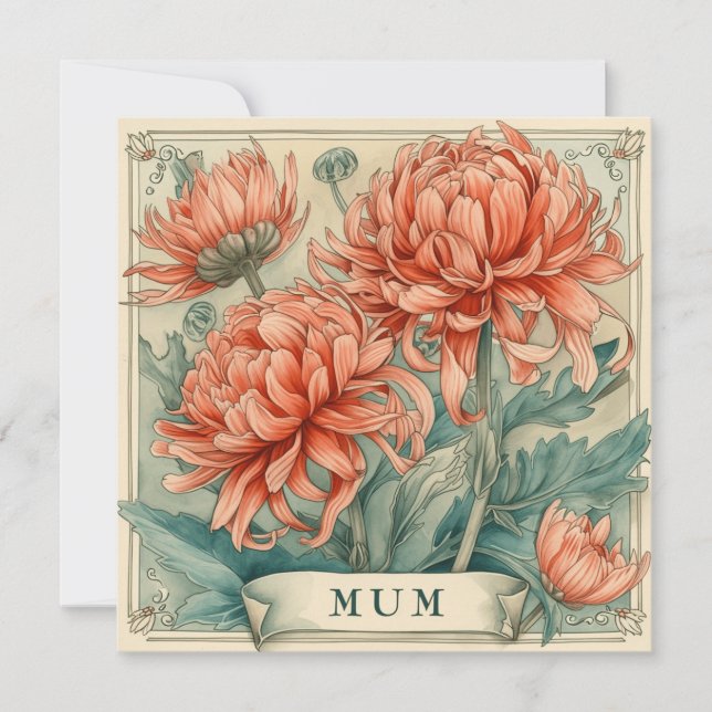 Cartão De Festividades Radiação de mãe: Desejos Expressivos (Frente)