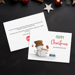 Cartão De Festividades Rádio Showman Divertido Feliz Natal Negócios
