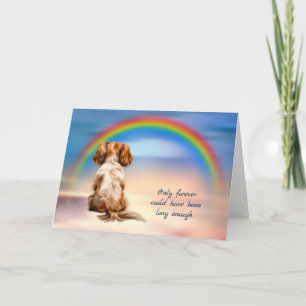 Cartão De Festividades Rainbow Cavalier King Charles Spaniel Simpatia
