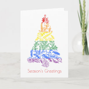 Cartão De Festividades Rainbow Christmas Tree