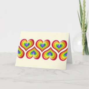 Cartão De Festividades Rainbow Hearts Love Wins Wins Namorados