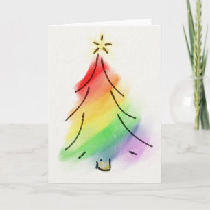 Cartão De Festividades Rainbow Holiday Tree