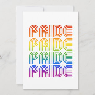 Cartão De Festividades Rainbow Pride Retro
