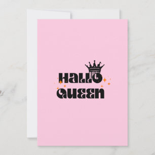 Cartão De Festividades Rainha do Halloween, Halloqueen, Arte Retro de Hal