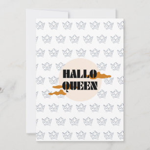 Cartão De Festividades Rainha do Halloween, Halloqueen, Arte Retro de Hal