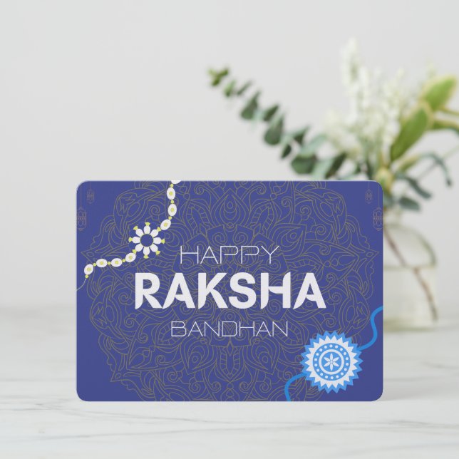 Cartão De Festividades Raksha Bandhan Bliss – Brother Sister Bond Forever (Em pé/Frente)