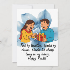 Cartão De Festividades Raksha Bandhan Card
