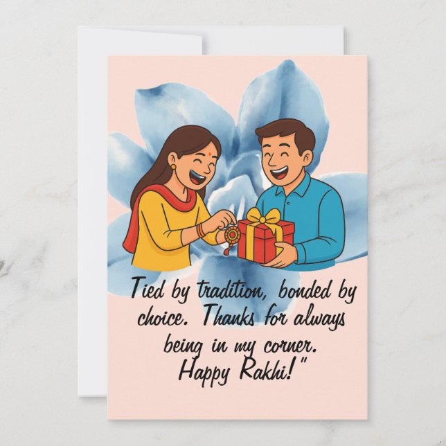 Cartão De Festividades Raksha Bandhan Card (Frente)