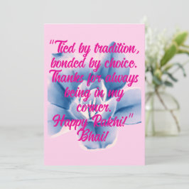 Cartão De Festividades Raksha Bandhan Card