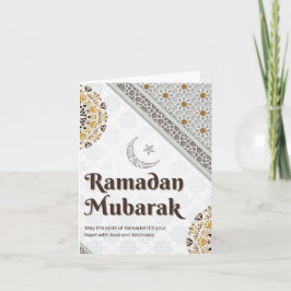Cartão De Festividades Ramadã Mubarak Arte Mandala Crescente